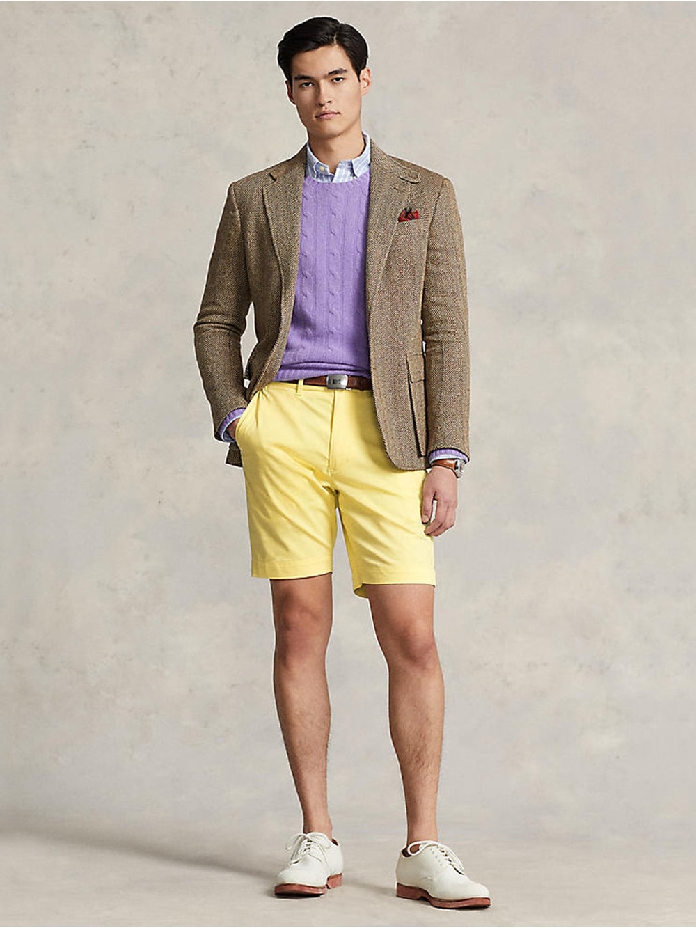 New Polo Ralph Lauren Golf Shorts Mens 35 Bristol Yellow Tailored Fit Stretch NW